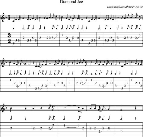 Guitar Tab And Sheet Music For Diamond Joe