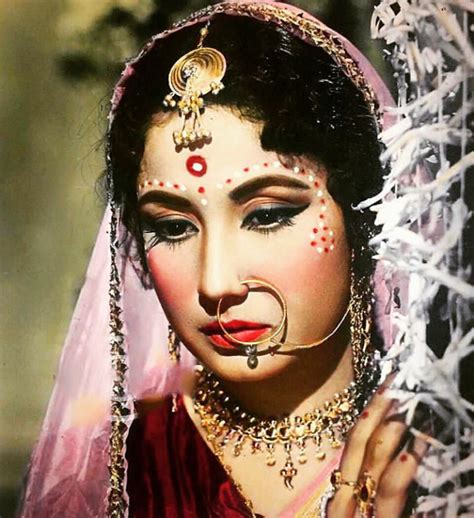 Meena Kumari In A Colored Still From Sanjh Aur Savera 1964