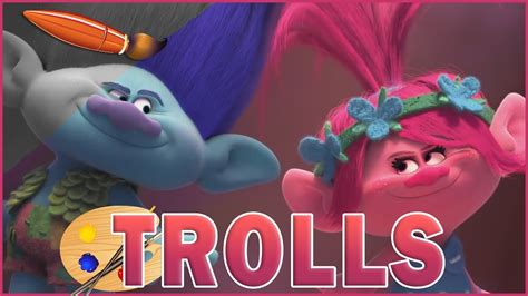 Free printable trolls coloring pages. Poppy and Branch Grining Trolls Movie - Kids Coloring Book ...