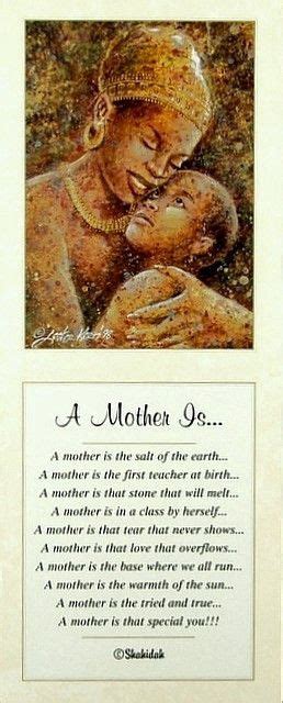 A Mother Is African American Quotes Mothers Day Poems African