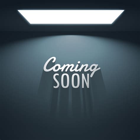 Coming Soon Text With Shadows Placed Under Glowing Lamp Download Free
