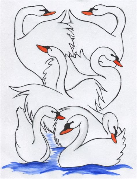 Free printable 7 year old coloring pages. Images For > Seven Swans A Swimming | Seven swans ...