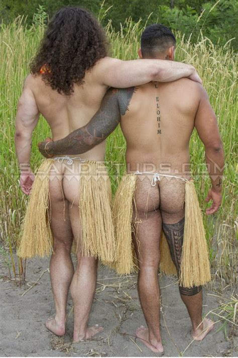 Two Powerful Bodybuilders Judah Rigo Fooling Around Naked In The