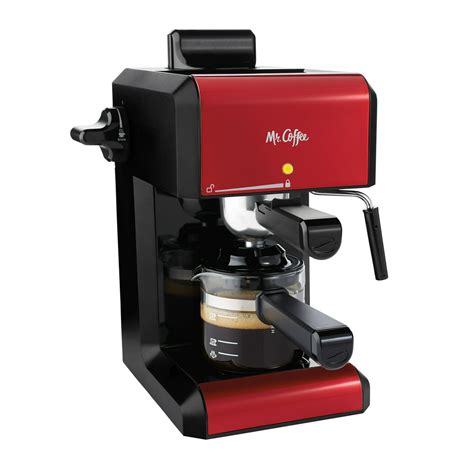 Mr Coffee Cafe 20 Ounce Steam Automatic Red Espresso And Cappuccino