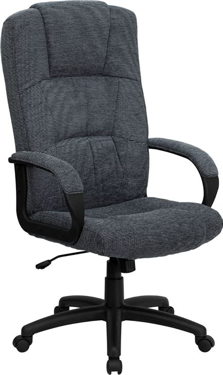 Spin around in style and comfort with a fabulous fabric swivel chair from furniture village. High Back Gray Fabric Executive Swivel Office Chair with ...