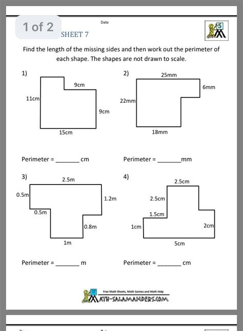 Second Grade Area And Perimeter Worksheets Linulopezx