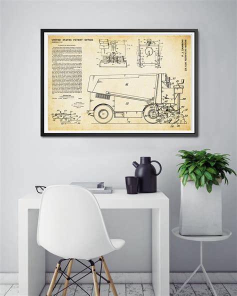 1970 Zamboni Patent Art Poster Bis Zu Voller Größe 24 Etsy
