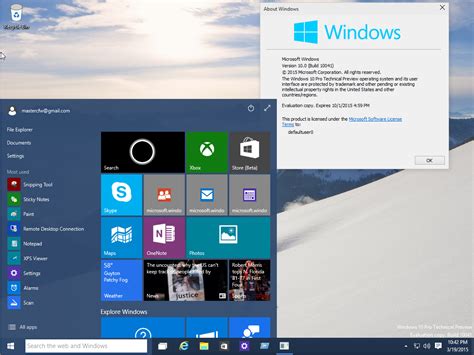 Windows 10 Technical Preview X86 Build 10041 Microsoft Free