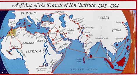 A Map Of The Travels Of Ibn Battuta 1325 1354 James Rumfo Flickr