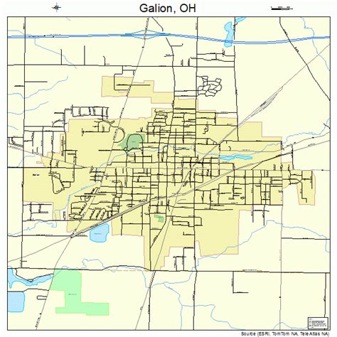 Galion Ohio Street Map 3929162