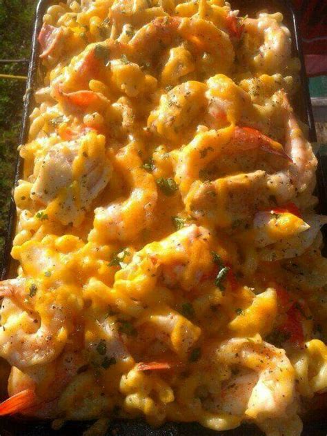 Shrimp And Crab Mac And Cheese Food Seafood Dishes