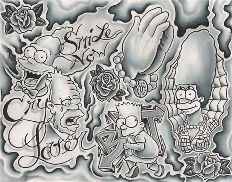 Jaimieas You Wish Filer Art Of Doom Simpsons Black And Grey