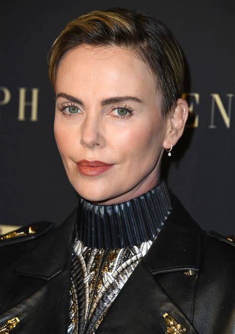 Charlize Theron Slicked Her Bowl Haircut To The Side And Made It Look