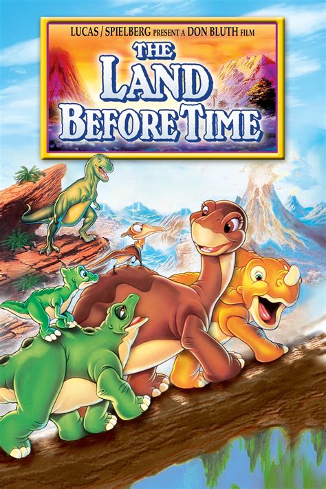 The Land Before Time Movie Poster Original 28x42 Don Bluth Dinosaur