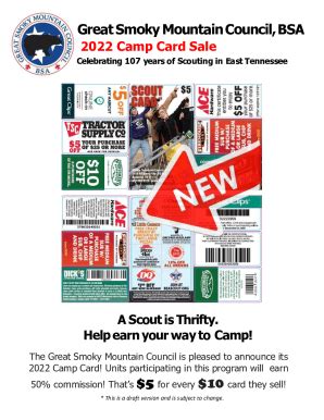 Fillable Online Great Smoky Mountain Council Boy Scouts Fax Email