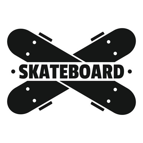 Crossed Skateboard Logo Simple Style 14574580 Vector Art At Vecteezy