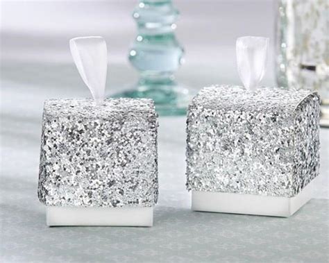 Wedding Favor Ideas Silver Wedding Favor Boxes Set Of 24 2210728