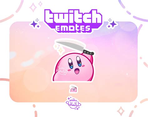 Kirby Knife Twitch And Discord Emote Etsy