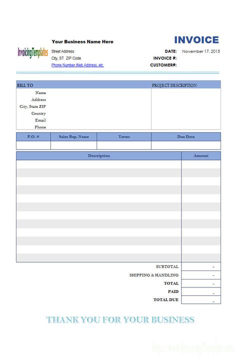 Mac Invoice Template Intended For Free Invoice Template Word Mac Best