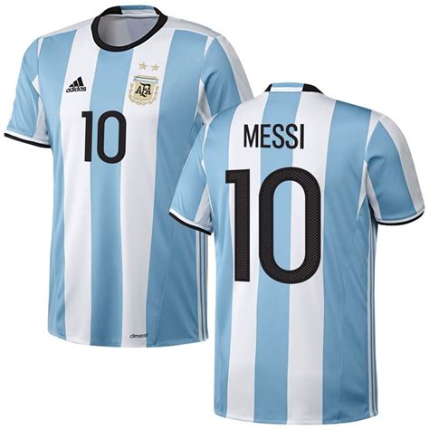 Lionel Messi Argentina Adidas 201617 Home Replica Jersey Light Blue