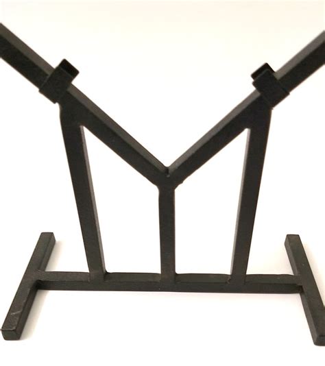 New Heavy Wrought Iron V Shape Display Stand 12 Etsy Display Stand