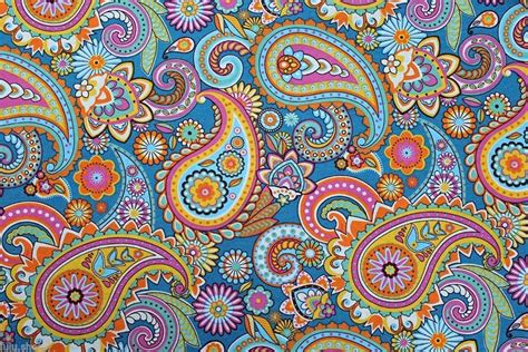 Great prices and free shipping. BLUE PAISLEY Designer Curtain Upholstery cotton fabric ...