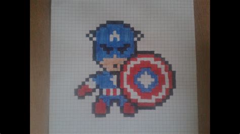 Comment Faire Captain America En Pixel Art Tuto Par Easy Pixel