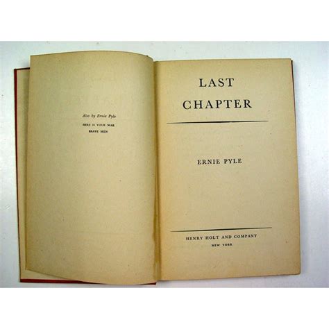 Last Chapter Book By Ernie Pyle Chairish