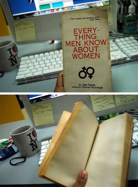 Blank Books Everything Men Know About Women Makes A Cheeky T Idea