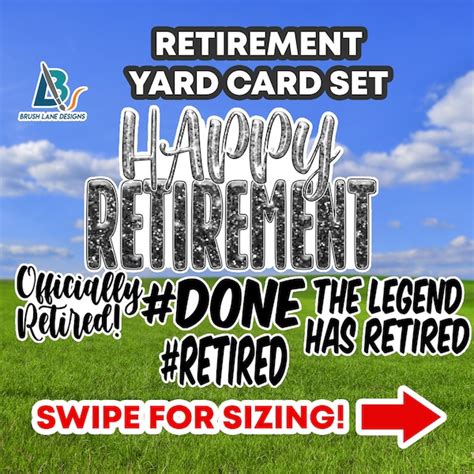 Retirement Yard Sign Etsy