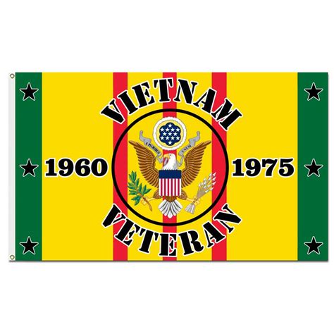 Vietnam Veteran Flag With Eagle And Shield Graphics