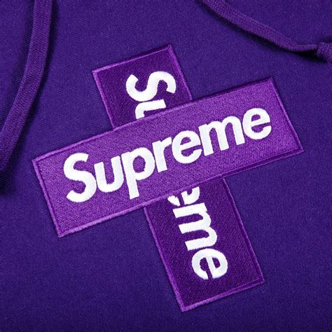 Supreme Cross Box Logo Hooded Sweatshirt Purple Supreme Fw20sw70