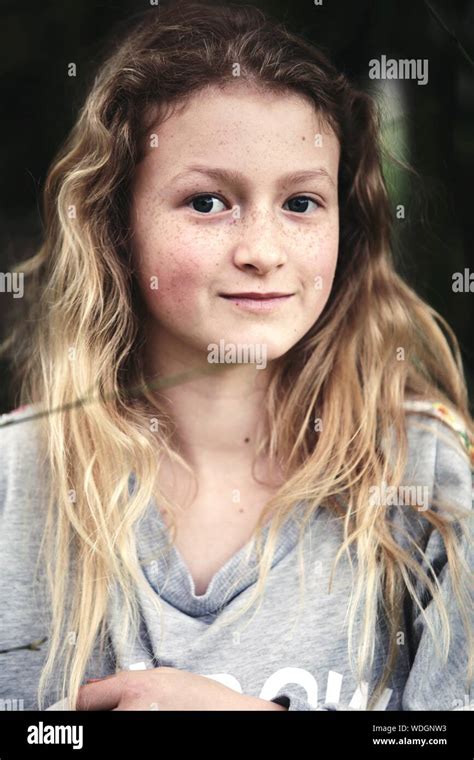 Portrait Smiling Blond Teenage Girl Hi Res Stock Photography And Images