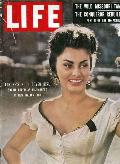 Sophia Loren Magazine Cover Vintage Movie Star