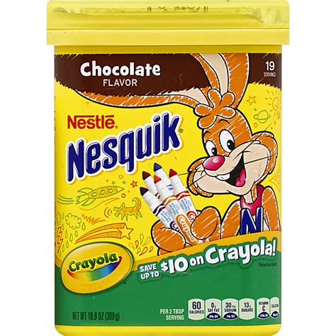 Nestle Nesquik Chocolate Flavored Powder 109 Oz Canister Chocolate