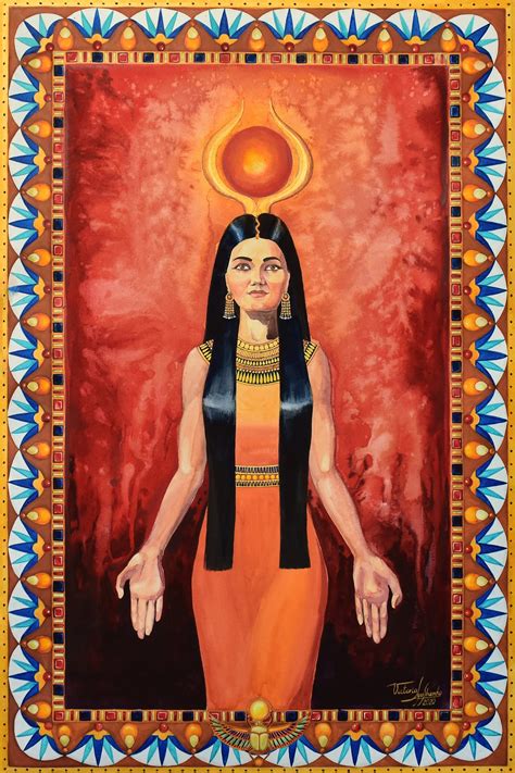 Hathor Goddess Of Love And Fertility Egyptian Mythology Isis Etsy