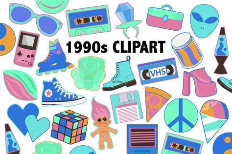 Neon 90s Clipart Graphic By Mine Eyes Design · Creative Fabrica Clip
