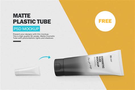 Free Matte Plastic Tube Mockup Free Design Resources