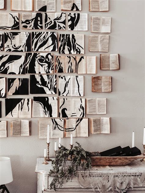 Faux Vintage Book Wall Art Installation A How To