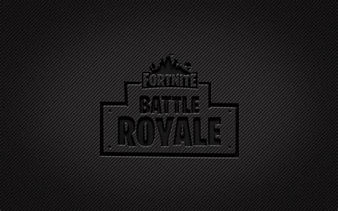 Download Wallpapers Fortnite Battle Royale Carbon Logo 4k Grunge Art