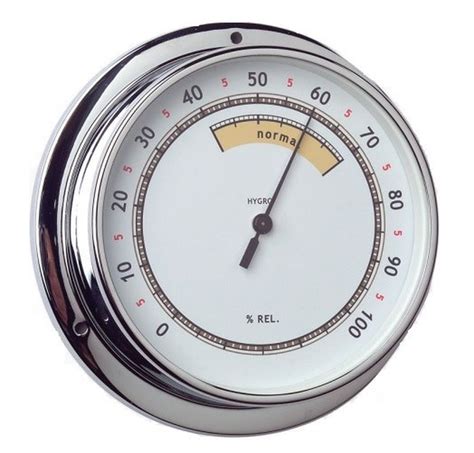 Circular Hygrometer In Brass Or Chrome — Raig