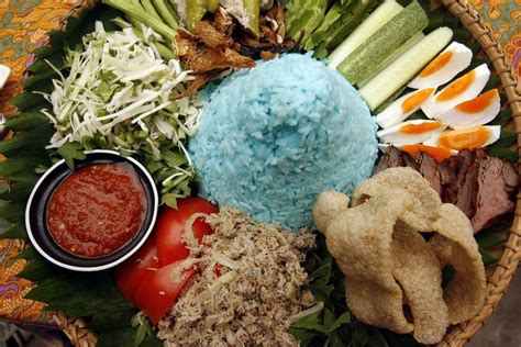 Traditional Malaysian Food Nasi Kerabu Is A Type Of Nasi Ulam Popular