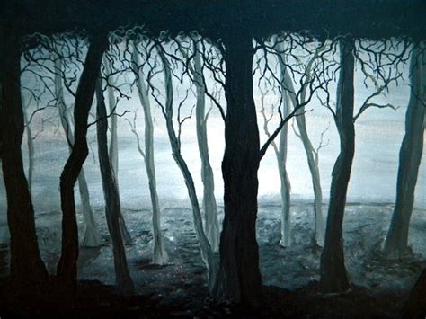 Introverted Painting Dark Forest Original Painting