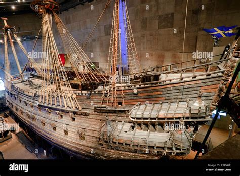 Salvaged 17th Century Royal Warship Vasa In It´s Museum In Stockholm