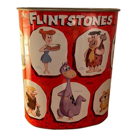 Flintstones Metal Trash Can For Sale At 1stdibs