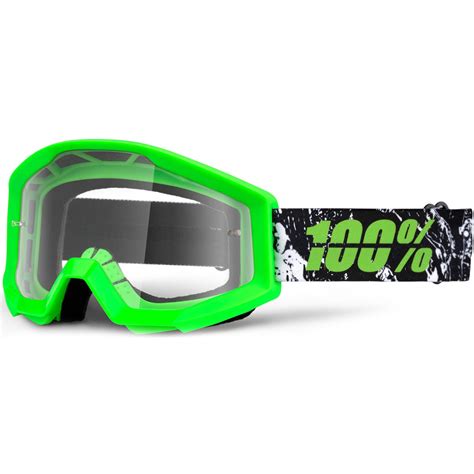 100% Percent NEW Mx Strata Crafty Dirt Bike Clear Lime Green Motocross Goggles | eBay