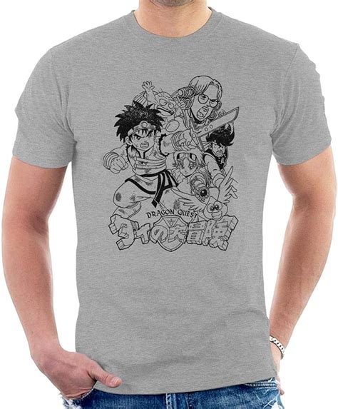 Dragon Quest Character Montage Mens T Shirt Amazones Ropa