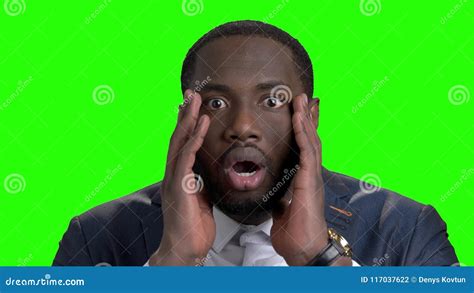 Face Of Shocked Man On Green Screen Stock Footage Video Of Face