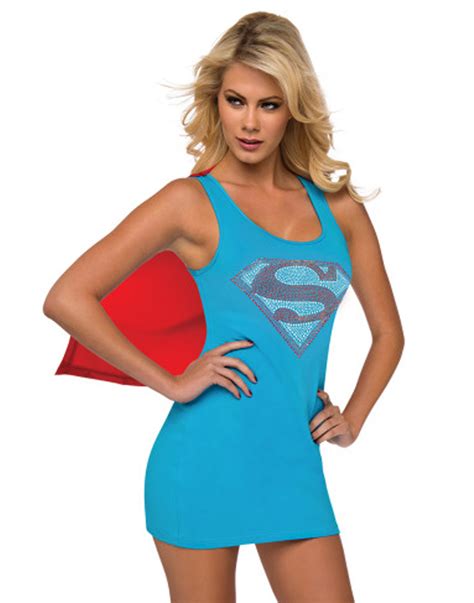 sexy supergirl superman superhero adult tank mini dress hallowen costume womens ebay