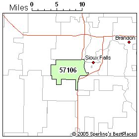 Sioux Falls Zip Codes Map Maps Database Source
